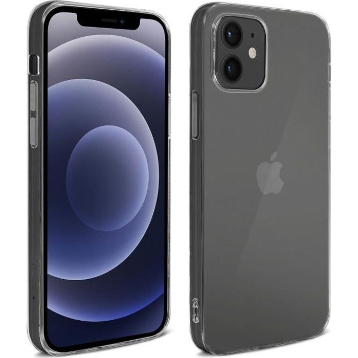 Coque iPhone 12 Mini Silicone Gel Souple Antichoc Ultra-fine 2mm Transparent Blanc