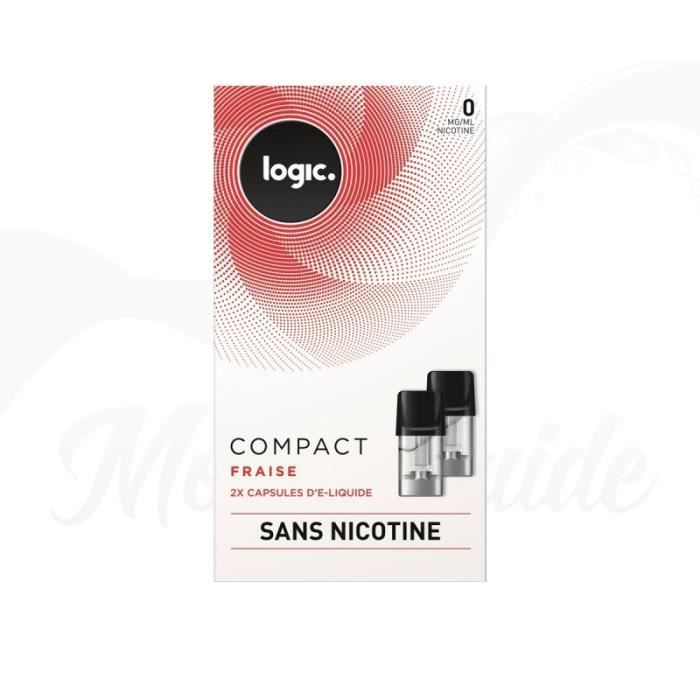 2x Capsules Fraise Logic COMPACT - 0 mg -