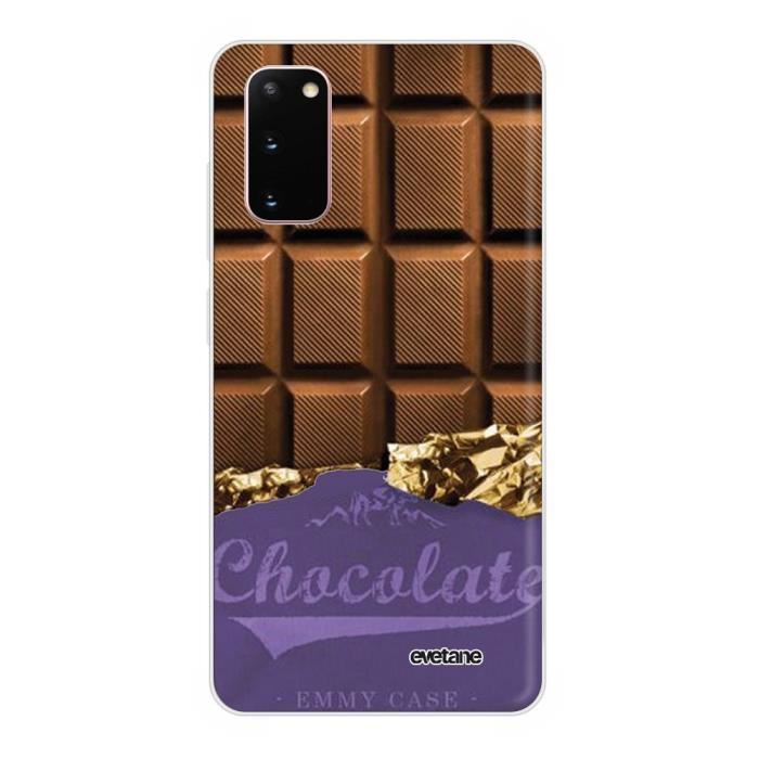Coque Samsung Galaxy S20 360 intégrale transparente Chocolat Ecriture Tendance Design Evetane.