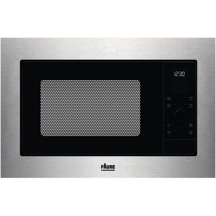 faure - micro-ondes gril encastrable 25l 900w inox - fmsn7dx