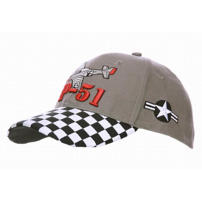 Casquette P-51 MUSTANG Deluxe Taille Unique Réglable