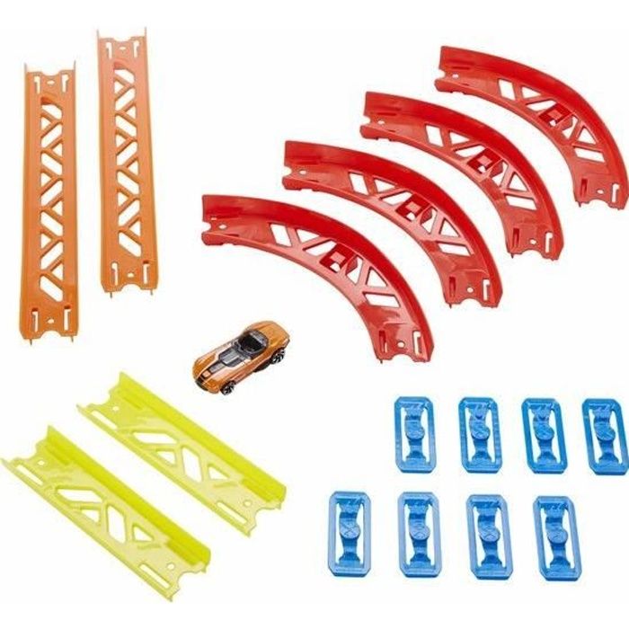 Hot Wheels ensemble de coudes Premium junior 30 x 19 cm 17 pièces