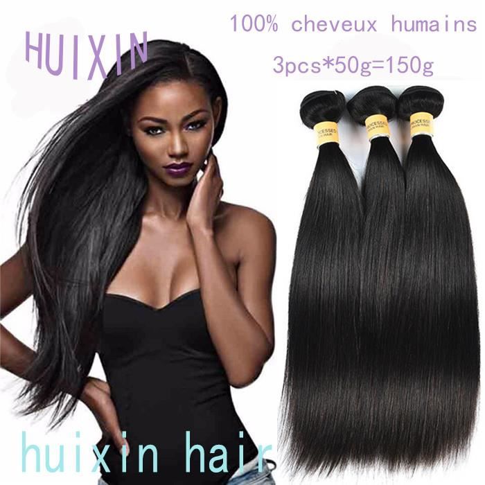 HUIXIN 3 tissage bresilien 50g-p virgin hair cheveux naturels meches 8 10 12pouces