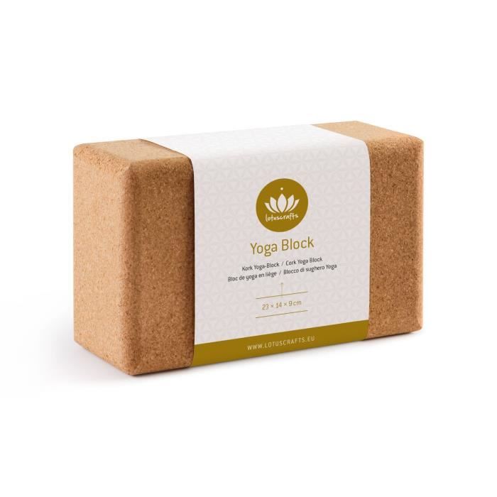 Brique Yoga en liège Supra Grip - Lotuscrafts - liège Naturel du Portugal - Yoga Block - Bloc Yoga - Brique de Yoga - Yoga Brique -