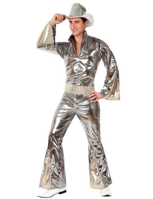 ATOSA Déguisement Disco - Homme - Gris Argenté