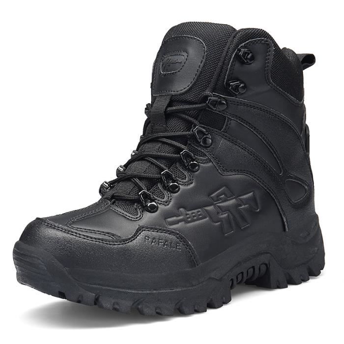 Bottes Légère Daim Cuir Brun Patrouille Combat Armée Désert Sécurité Militaire
