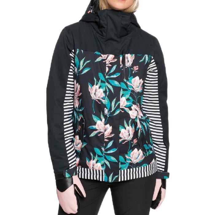 Manteau de ski Noir à fleurs Femme Roxy Jetty