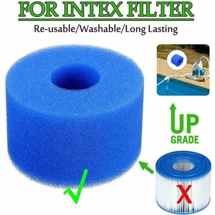 Éponge de cartouche filtrante en mousse de piscine réutilisable / lavable pour Intex Type A - S