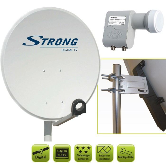 SRTD80SP Parabole + LNB Universelle twin SRT L721