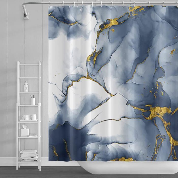 ASDCXZ Rideau De Douche Marbre 180x180 Cm, Moderne Turquoise