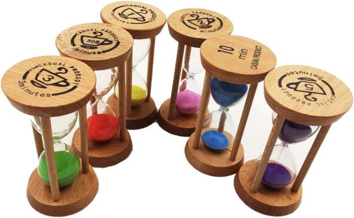 Lot De 6 Sabliers Colorés - Jeu éducatif Pour Enfants 8-11 Ans - Neuf