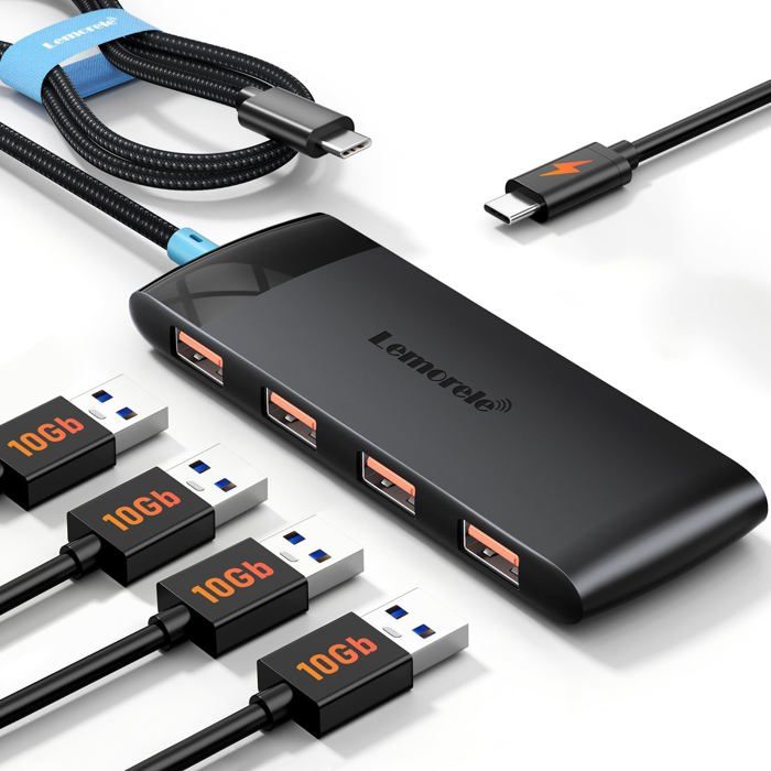 Hub USB C pour Ordinateur Portable avec 4 Ports USB 3.2 Gen 2(10 Gbps ...
