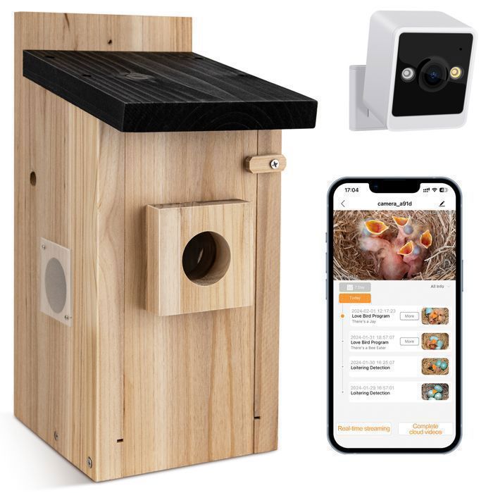 VOLIERE Nichoir pour oiseaux avec caméra, caméra pour nichoir d — free download