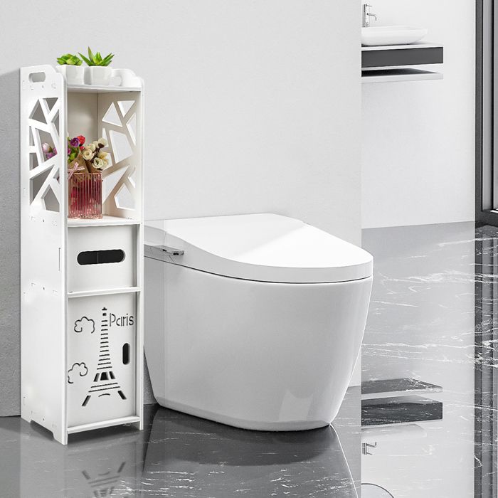 Armoire haute en PP belle de rangement - Colonne scandinave de salle de bain - ERROLVES - Blanc - 20*20*80 CM