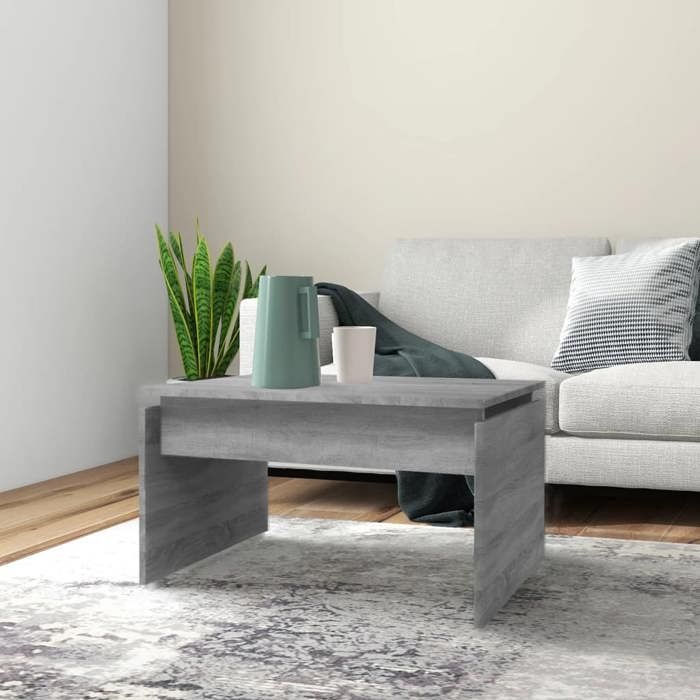Meilleures Bout de canapéTable basse de salon - SHOP - sonoma gris - 68x50x38cm - bois dingénierie SSD6814294