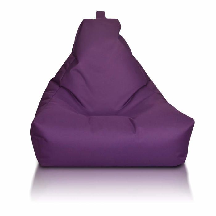 Keiko M pouf fauteuil extérieur imperméable poignée fauteuil relax salon décoration maison violet Ecopuf