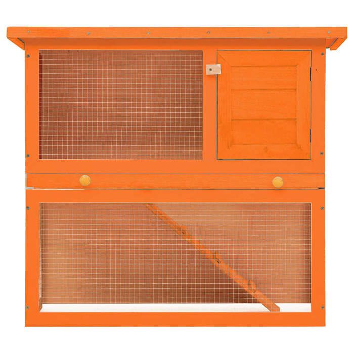 BEL ACHAT*Clapier - Enclos Extérieur de Jardin - poules/lapins - Poulailler dextérieur Enclos pour petits animaux 1 porte Bois Prom