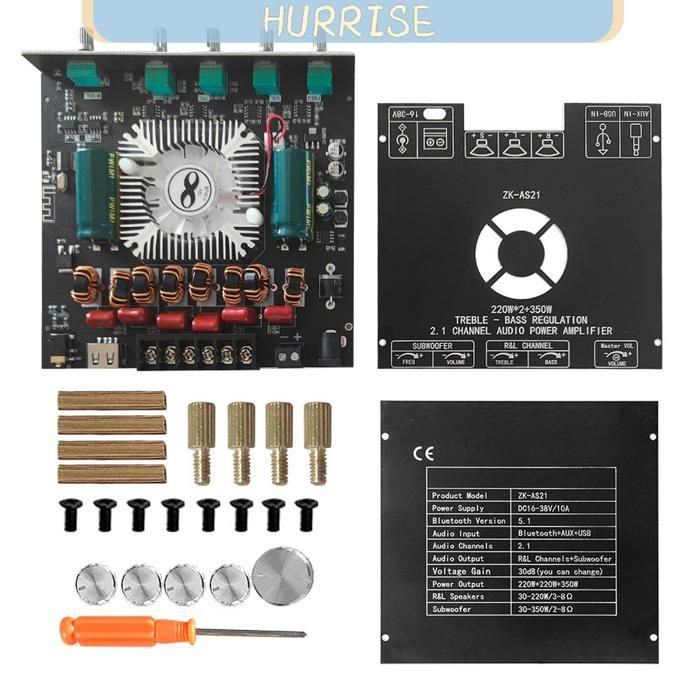 Tbest Module de carte d'amplificateur de puissance compact ZK-AS21 ...