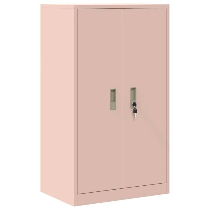 Moderne Buffet bahut - Commode/Buffet salon contemporain - Rose 60x40x90 cm Acier Laminé à Froid @EU234035