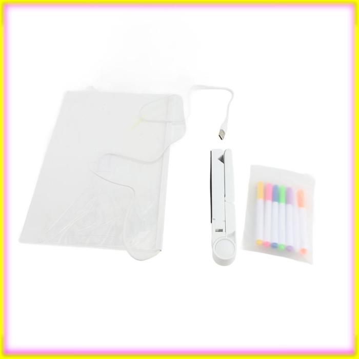 keenso Lampe de Bureau Acrylique Transparente Lumineuse avec 7 Marqueurs 30 x 20 cm