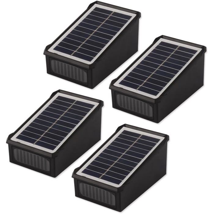 Applique murale solaire extérieure - Unbrand - Sans fil - 4 pièces - RGB - IP65 étanche - Éclairage haut et bas