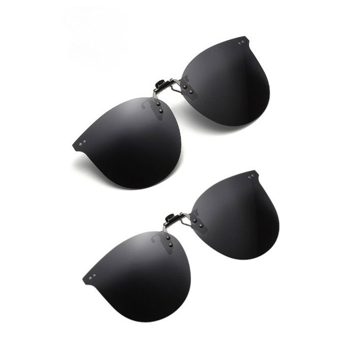 Clip-on lunettes de soleil polarisé relevable anti-reflet noir pour conduite nuit randonnée vélo pêche unisexe UV400 Clip-on lunettes de soleil polarisé relevable anti-reflet noir pour conduite nuit randonnée vélo pêche unisexe UV400