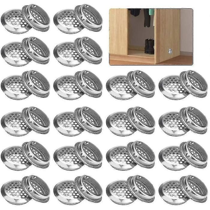 30 grilles daération rondes en acier inoxydable
