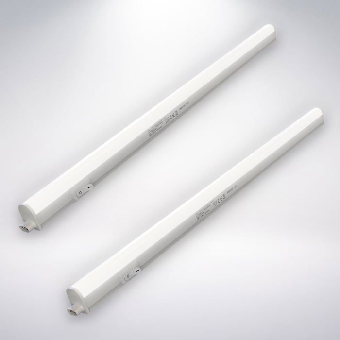 Lot de 2 réglettes LED avec interrupteur lumière blanche neutre câble inclus éclairage sous-meuble lampe cuisine bande LED cu Lot de 2 réglettes LED avec interrupteur lumière blanche neutre câble inclus éclairage sous-meuble lampe cuisine bande LED cu