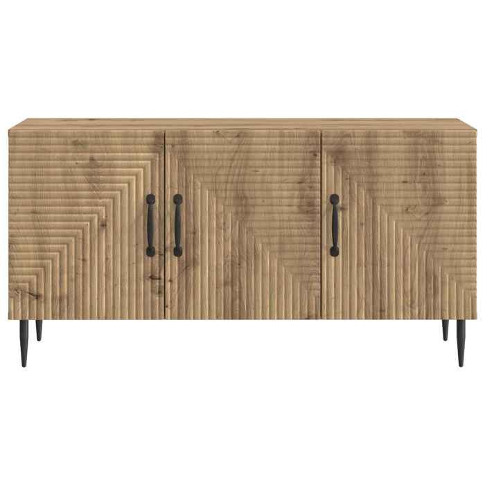 Meuble TV élégant - ECOHOME - bois dingénierie - chêne artisanal - 99 x 345 x 50 cm - avec porte@895563