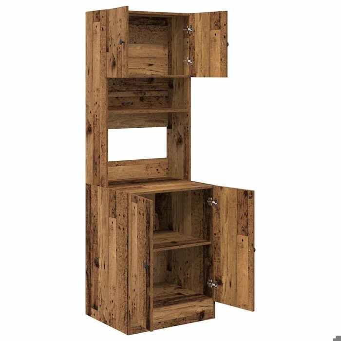 Armoire de cuisine Bois vieux 60x50x180 cm Bois d’ingénierie_2 ans garantie_16045