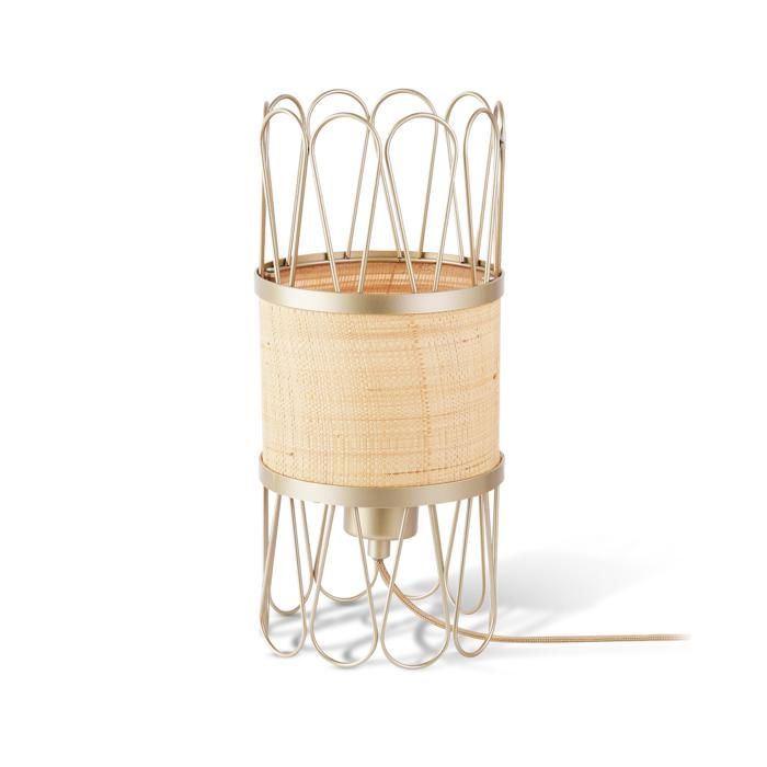 Lampe à poser en rotin - Flore - Maison Pavane