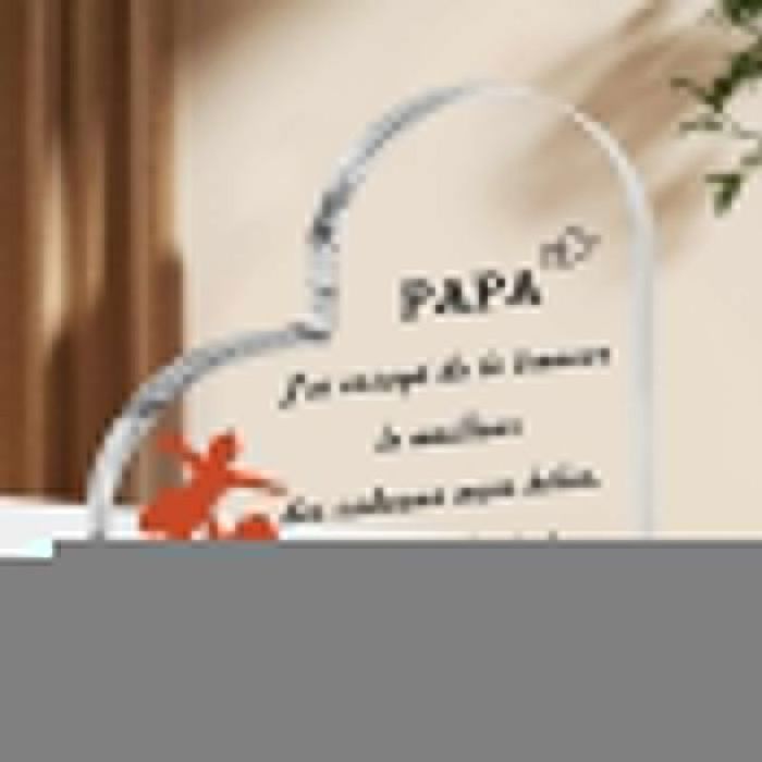 Plaque Acrylique Personnalisable - Idée Cadeau pour Papa : Fête des Pères anniversaire fête des pères Noël