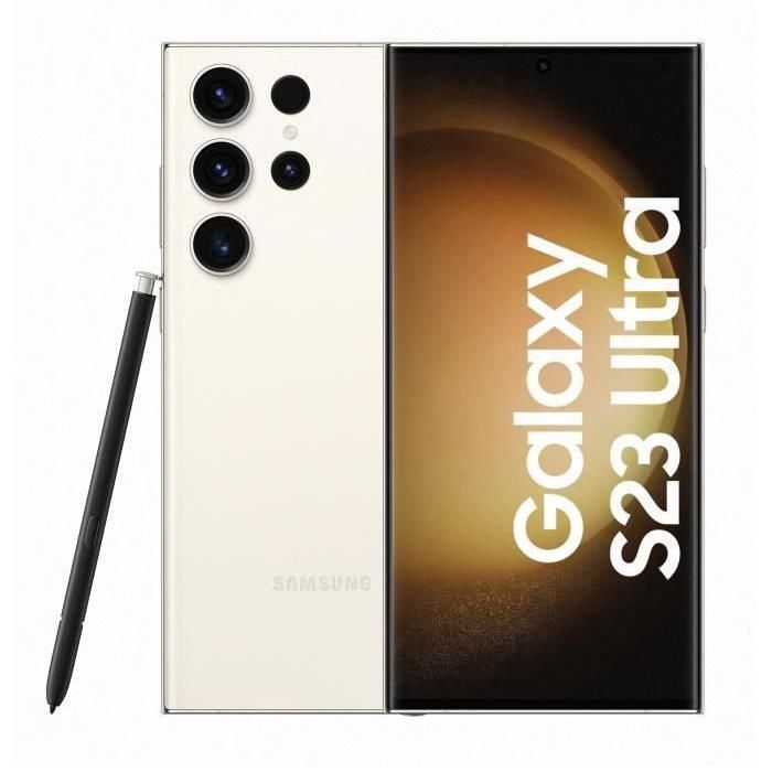 Smartphone - SAMSUNG - Galaxy S23 Ultra 512Go Crème Single SIM - Version US (États-Unis) - Reconditionné - Excellent état