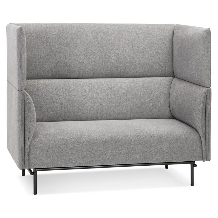 canape acoustique 2 places visavi avec haut dossier en tissu gris clair cdiscount maison