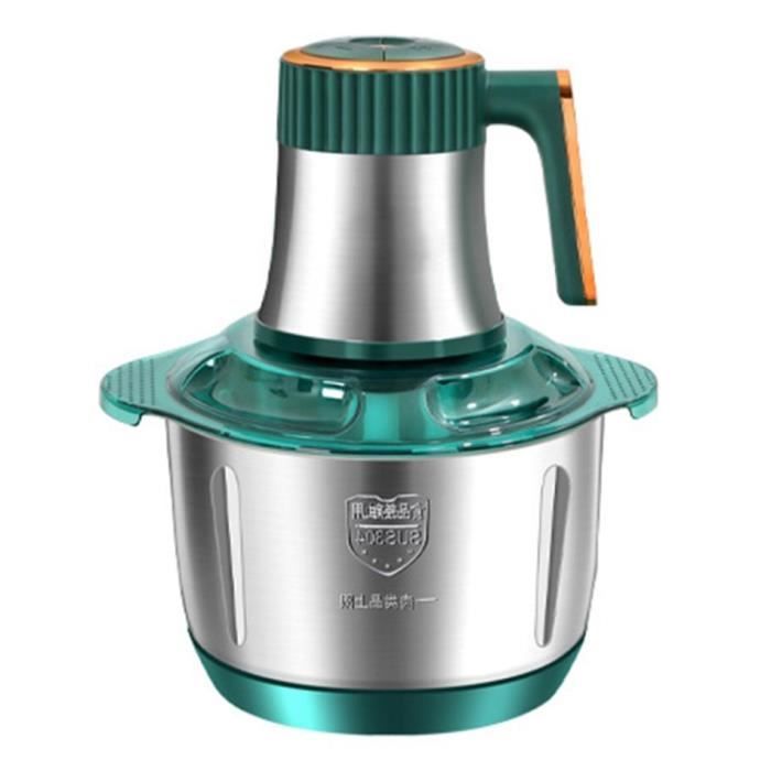 Hachoir électrique 500W, 6 Lames Amovibles, 5 Vitesses, Bol Inox 5L, Mixeur, Hachoir à Viande, Patin Antidérapant En Caoutchouc - Electroménager