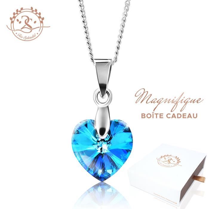 2SPLENDID® Collier Femme Cristal Swarovski Cœur ba 2SPLENDID® Collier Femme Cristal Swarovski Cœur ba
