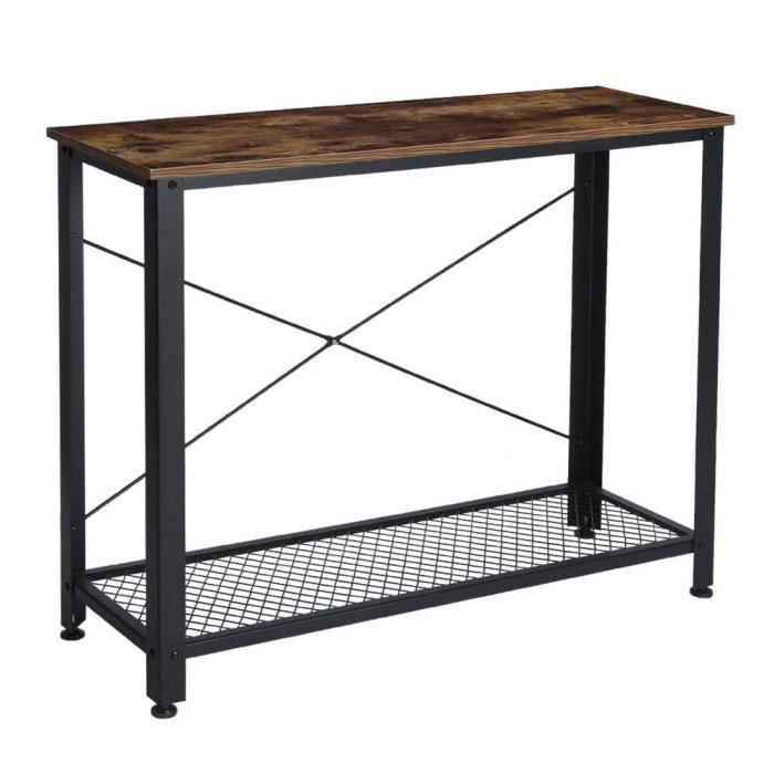 Table D Appoint Style Industriel Table Espace Stockage Grand