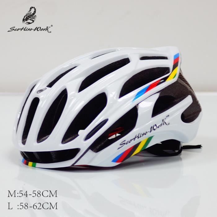 Multicolore - je - Casque de vélo de route ultraléger, casque de vélo réglable, moulé intégralement, sport de