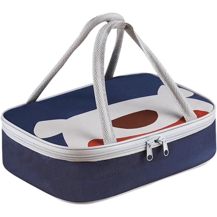 Gfa627 Sac D jeuner Isotherme Rectangulaire Pour Fonctionner Avec Sac Riz Grand Sac D jeuner Plat Gris Fonc Taille U u1867