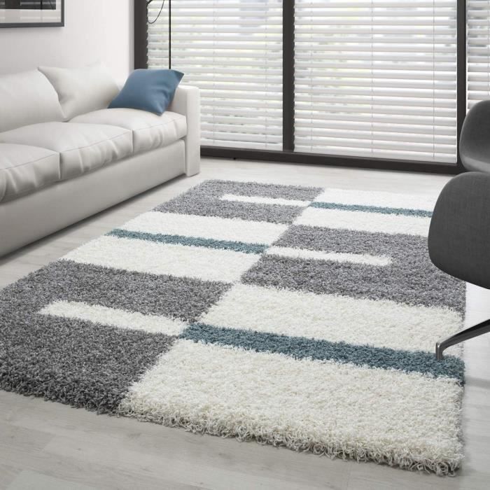 Tapis Shaggy Poil Long - Modèle Tie Dye Coloré, Antidérapant, Lavable - 80x160 Cm Pour Salon/chambre - 8