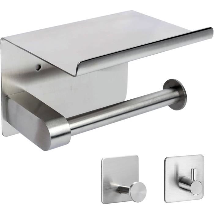 Porte Papier Toilette Double, Derouleur Papier Toilette Mural avec