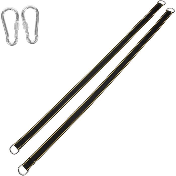 Kit Suspension Balançoire Arbre 952 Kg | 2 Sangles + Mousquetons | Pour Hamac Et Swing