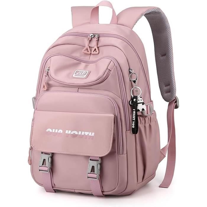 Cartable Fille Primaire Sac a Dos pour Filles Enfants de 9 a 16 Ans Cartables Ecole en Nylon Impermeable pour Ecole Voyage Violet Cdiscount Bagagerie Maroquinerie
