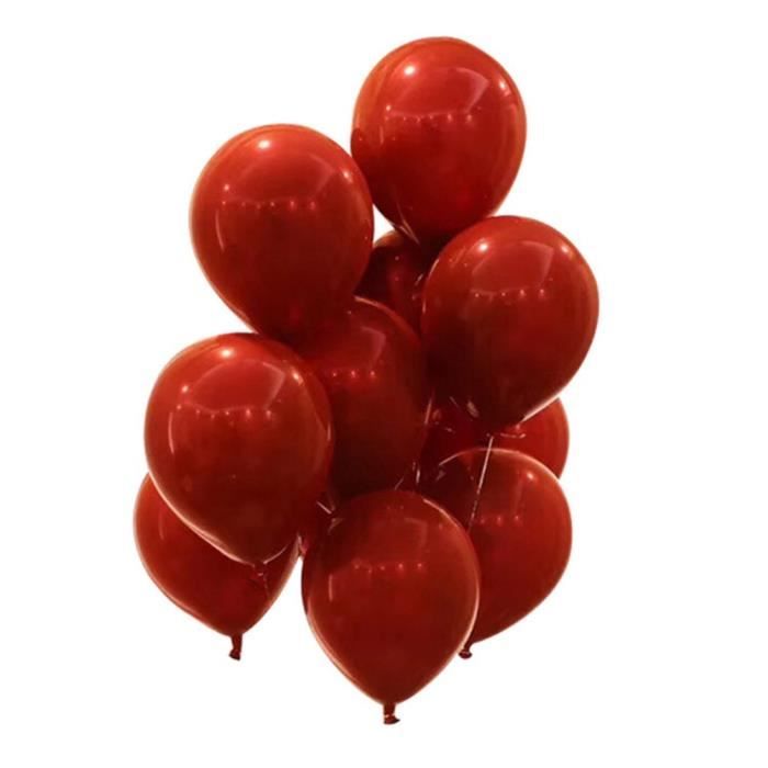 10inch Double Couche Grenat Rouge Fete D Anniversaire Decoration De Mariage Ballons 50pcs Cdiscount Maison