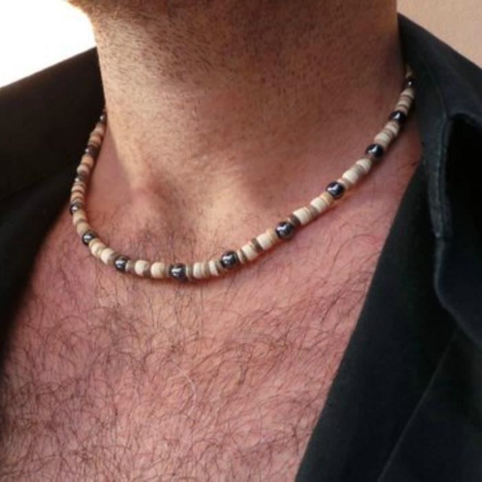 Collier perle homme - Achat / Vente pas cher