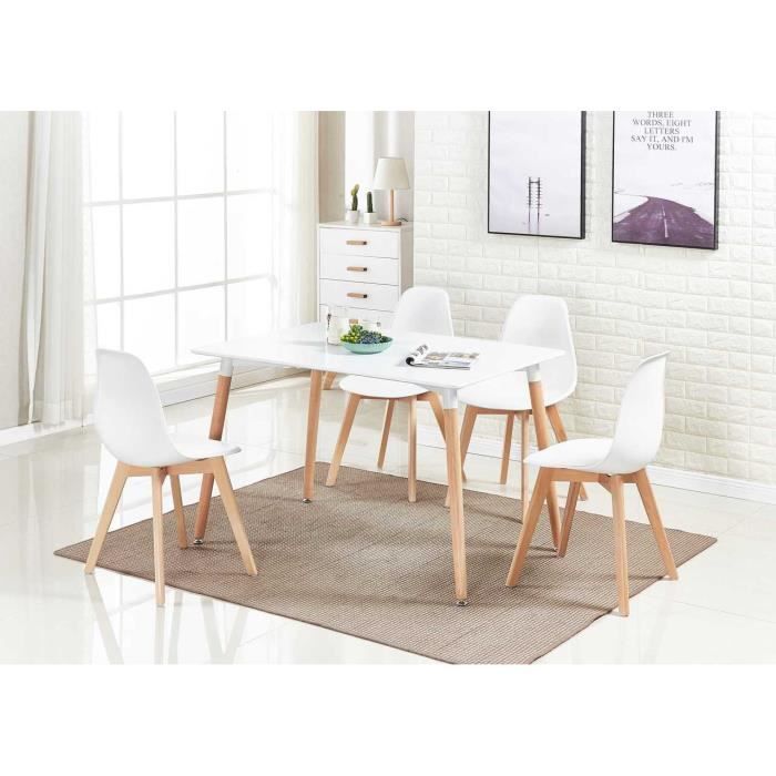 Ensemble De Salle A Manger Moderne Rico Table Et 4 Chaises