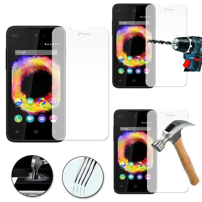 FILM DE PROTECTION EN VERRE TREMPÉ WIKO SUNSET 2 ECRAN ANTICHOC ANTI CASSE