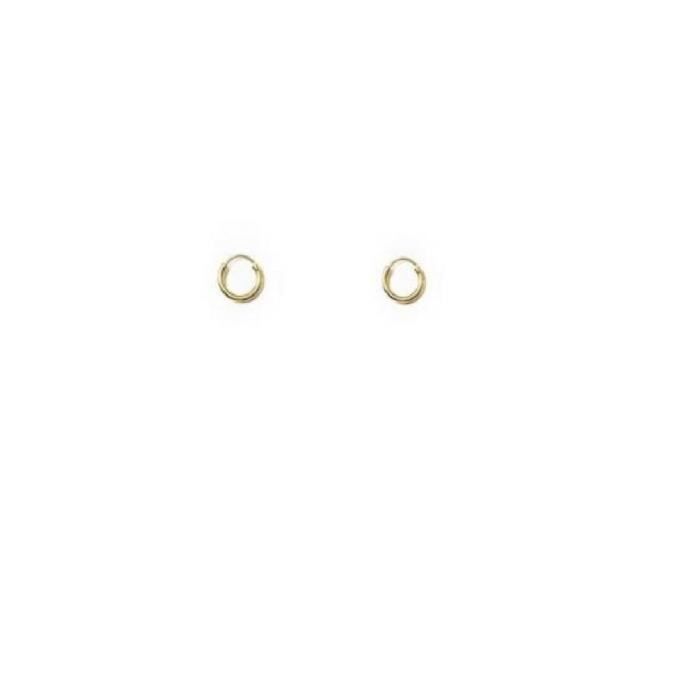 Boucle D Oreilles Creole 14cm en Plaque or 750-1000 sans nickel