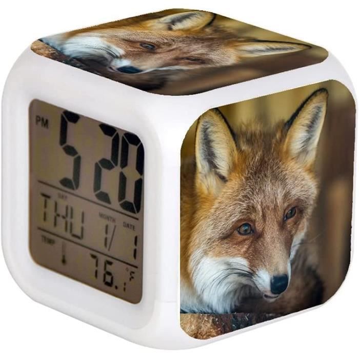 Réveil Numérique Enfant Avec Lumière Chevet 7 Couleurs - 7 Sonneries, Snooze, Thermomètre