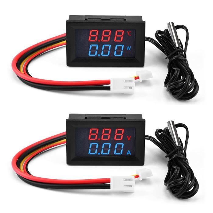 Mini Voltmètre Ampèremètre LED 0.28" DC 0-100V 10A – Affichage Double Rouge/Bleu, Précision Élevée